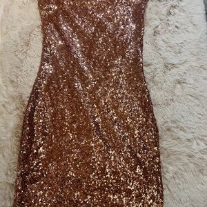 Hera Collection Brown Strapless Bodycon Dress for Cocktail
